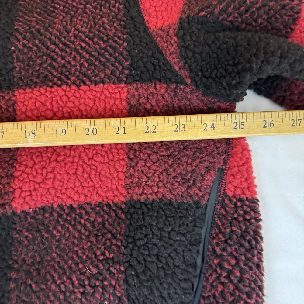 American Eagle Buffalo Plaid‎ Jacket Women's XS Popover Sweater Winter Christmas - Picture 9 of 12